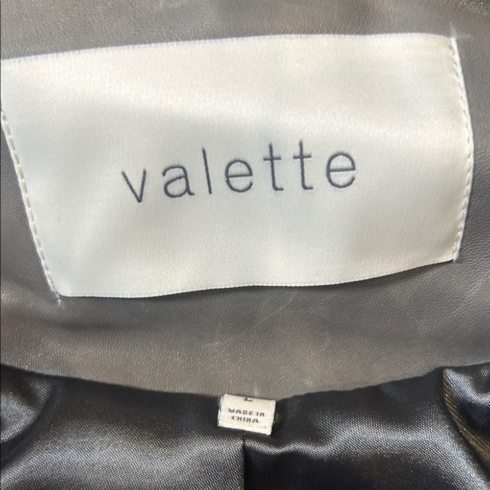 Valette Taupe genuine lamb Leather Jacket L - Picture 8 of 11